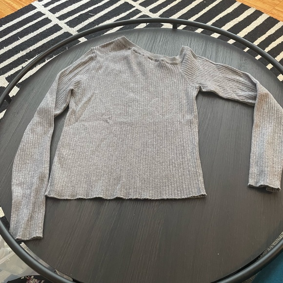 Grey off the shoulder sweater by Paper Moon. Size small. - Picture 2 of 2